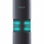 USB-powered personal air purifier on an office desk