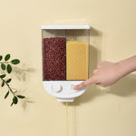 Wall mounted airtight food storage container for kitchen pantry